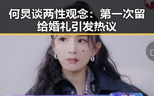 何炅谈两性观念:第一次留给婚礼引发热议